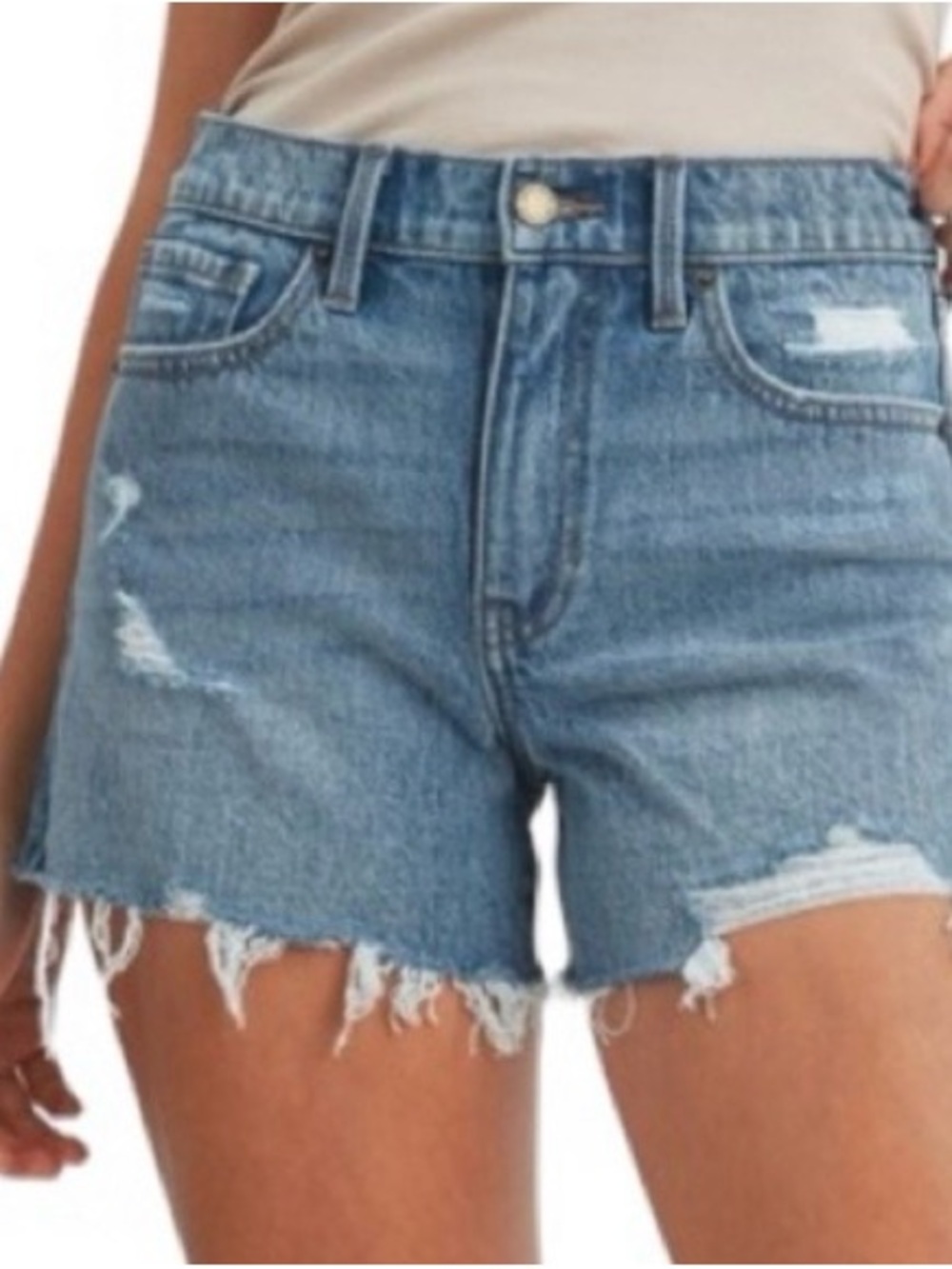 NWT JUSTUSA High Rise Distressed Denim Shorts size Medium